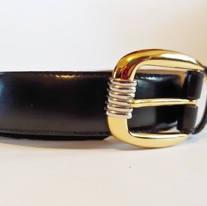 Men's Liz Claiborne Medium Black Leather Belt New
